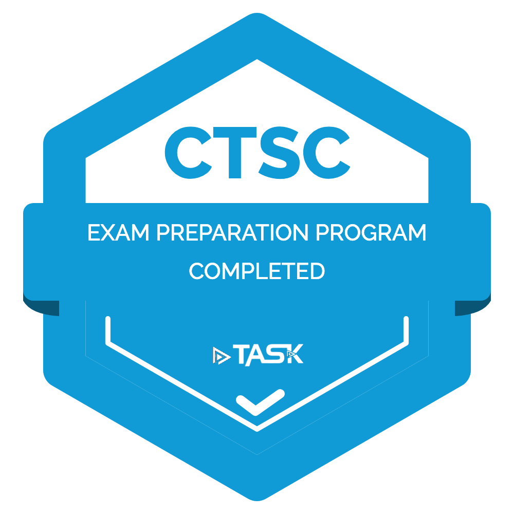 CTSC Exam Preparation Program badge by TASK